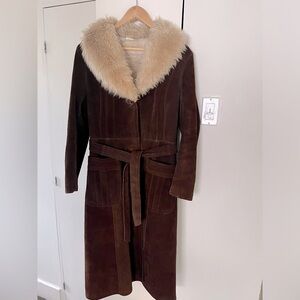 - Vintage 1970’s suede wool lined trench coat